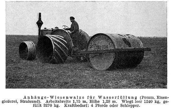 Anhänge-Wiesenwalze für Wasserfüllung