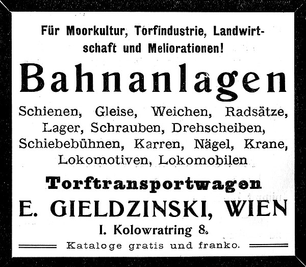 Annonce 19: Moornutzung (1900 bis ca. 1920)