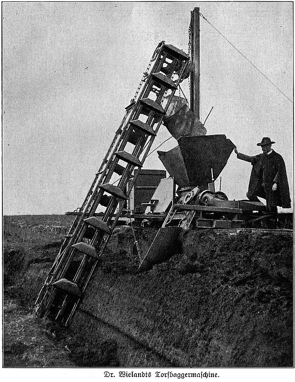 Dr. Wielandts Torfbaggermaschine (um 1910)