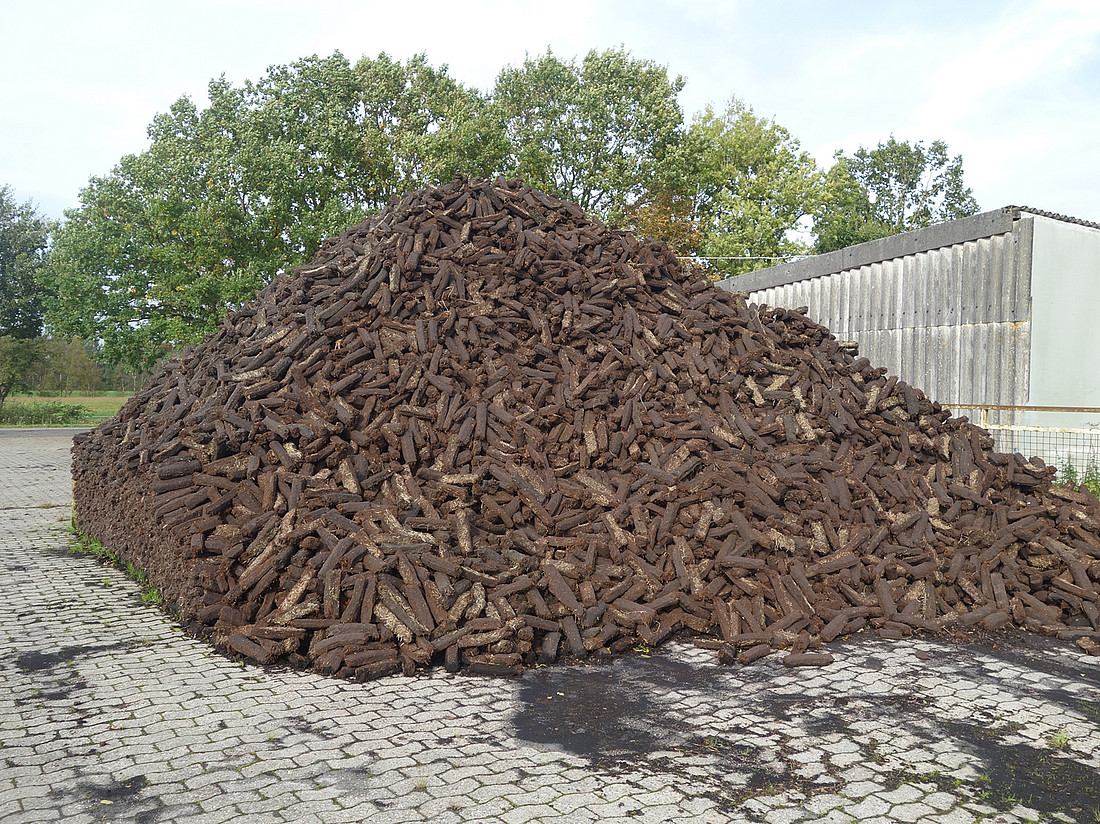 Maschinentorf heute (Ostfriesland).