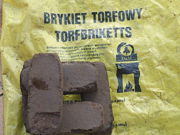 Torfbriketts aus Osteuropa.