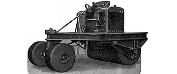 Motorwalze (um 1920).